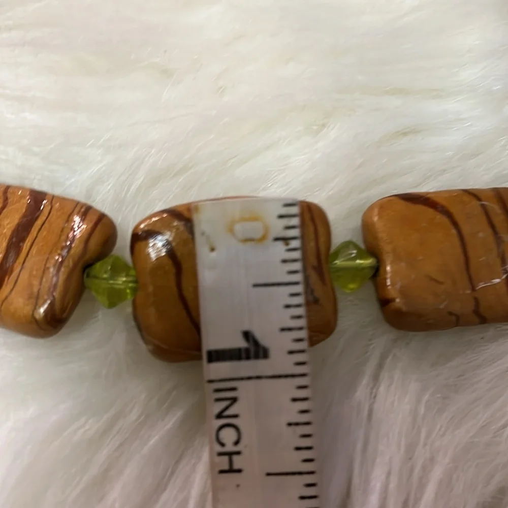 Brown & Green Handmade Boho ONE OF A KIND Handmade Necklace